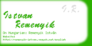 istvan remenyik business card